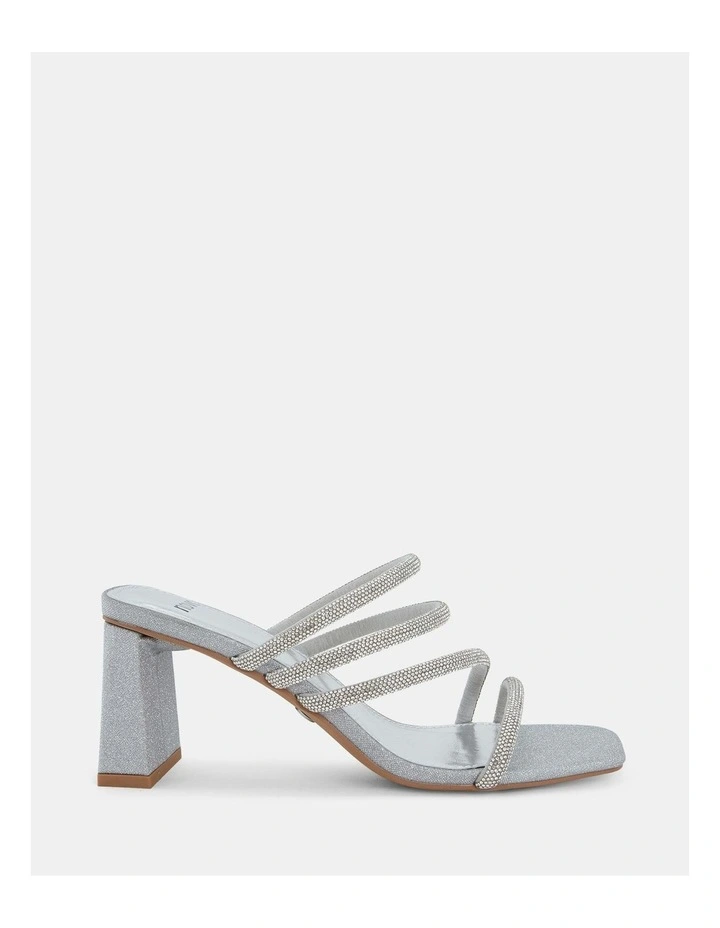 Perugia Block Heels in Silver
