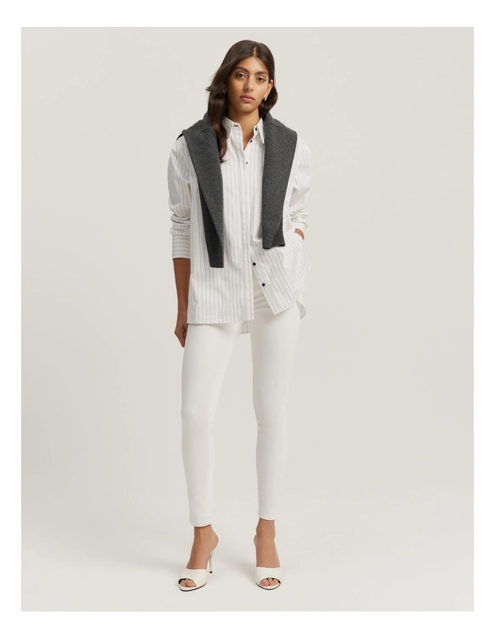 Sateen Jean in Winter White