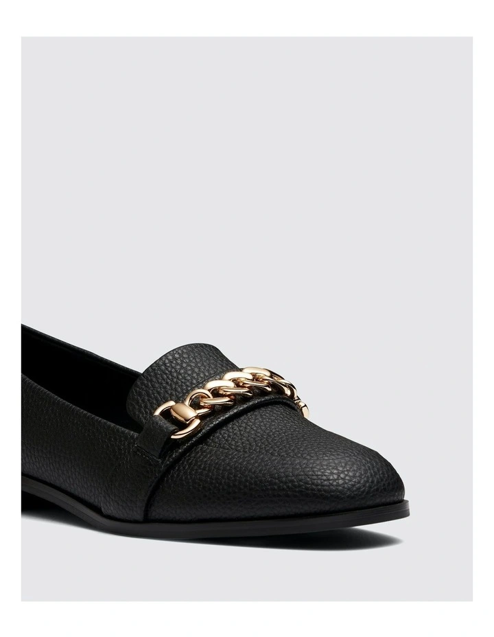 Elvie Loafer in Black Pebble