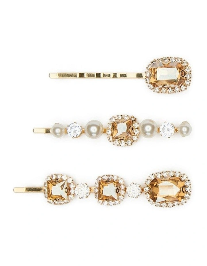 Antoinette Hair Clip Set in Gold