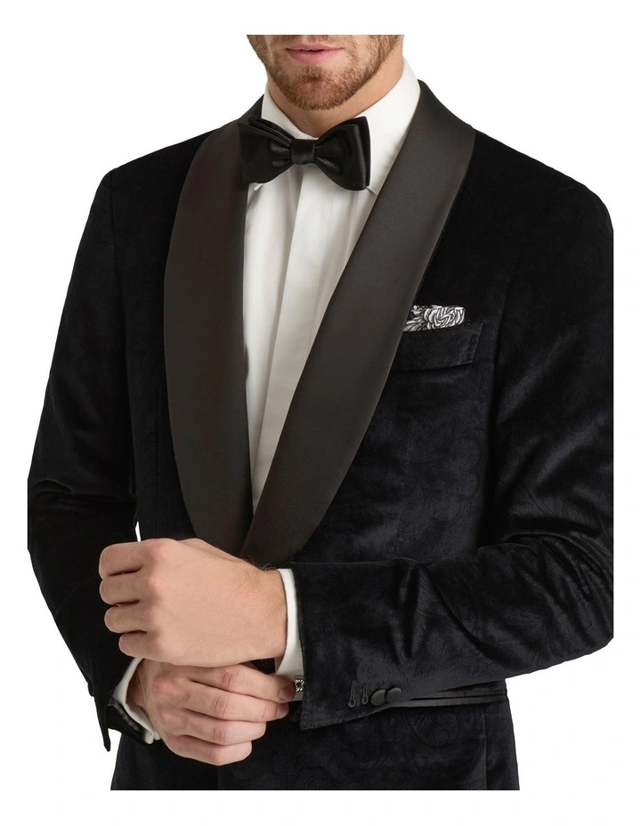 Lonzo Velvet Jacket in Black