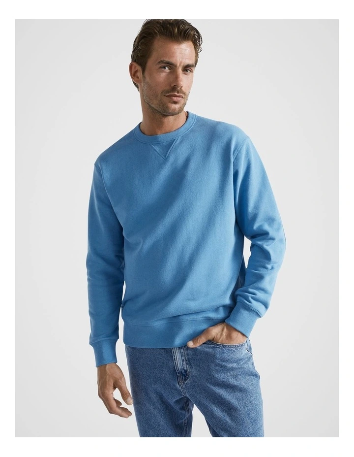 Crewneck Sweatshirt in Deep Chambray