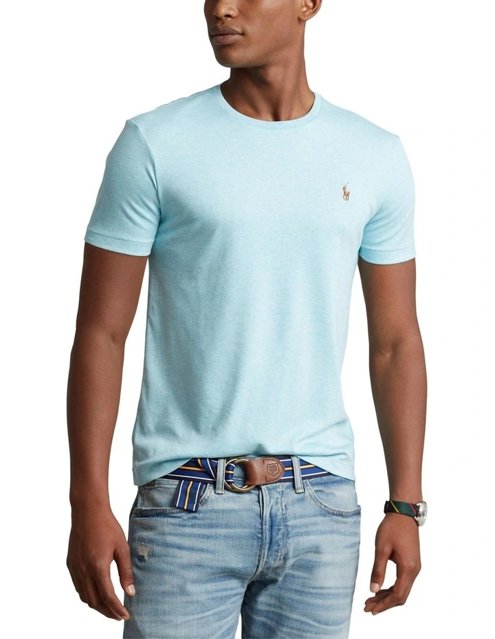 Custom Slim Fit Soft Cotton T-shirt in Blue
