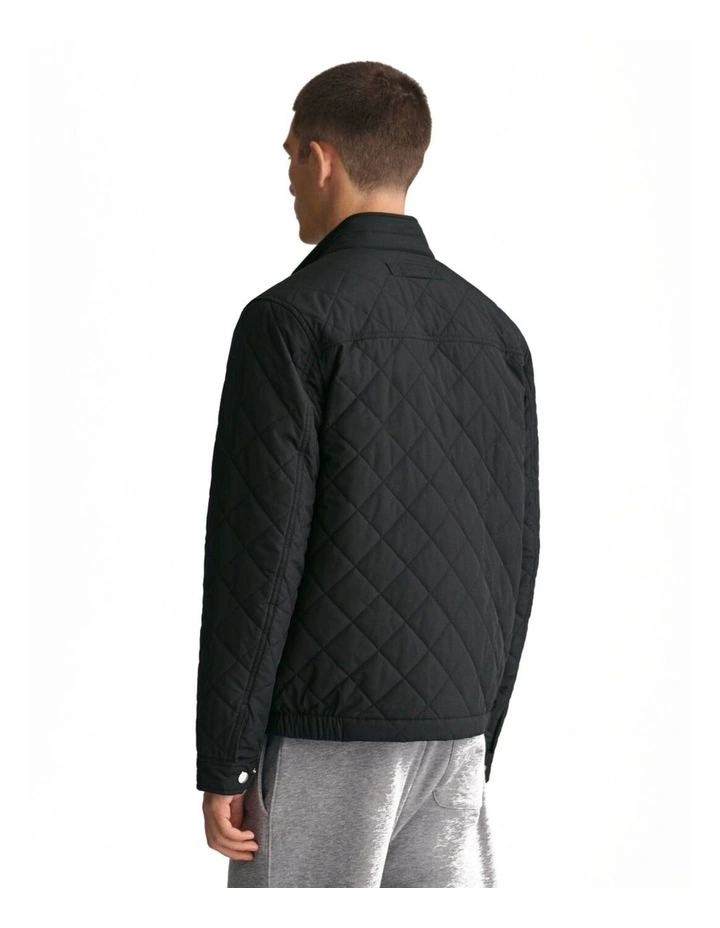 Quilted Windcheater Jacket in Black