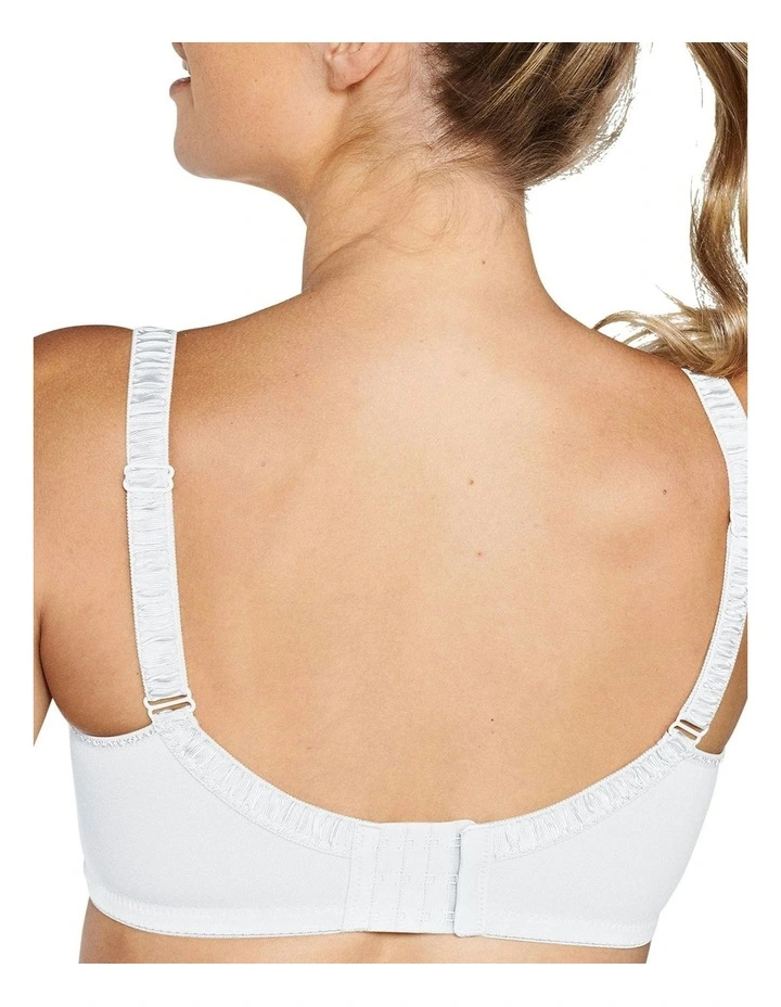 Comfort Strap Contour Wirefree Cotton Bra in White