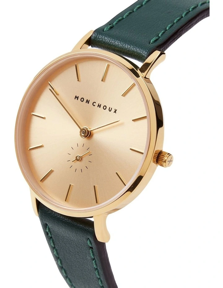 Lille Vine Grape Vegan Leather Watch 32mm in Gold