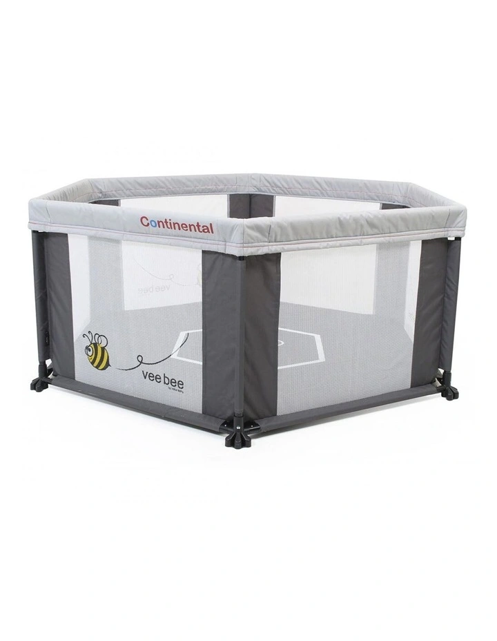 Continental 6 Sided Play Yard Marble Grey