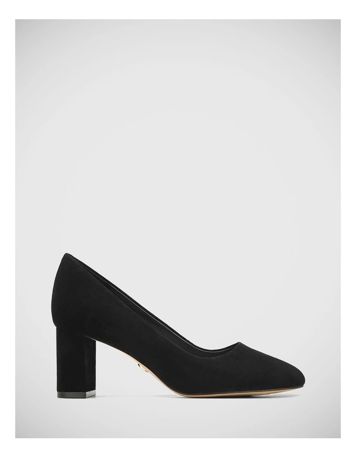 Kenzia Suede Leather Pump in Black
