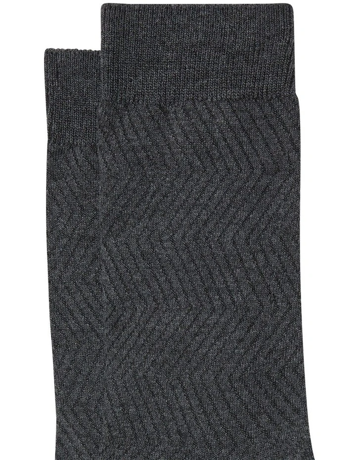 Textured Bamboo Sock in Charcoal