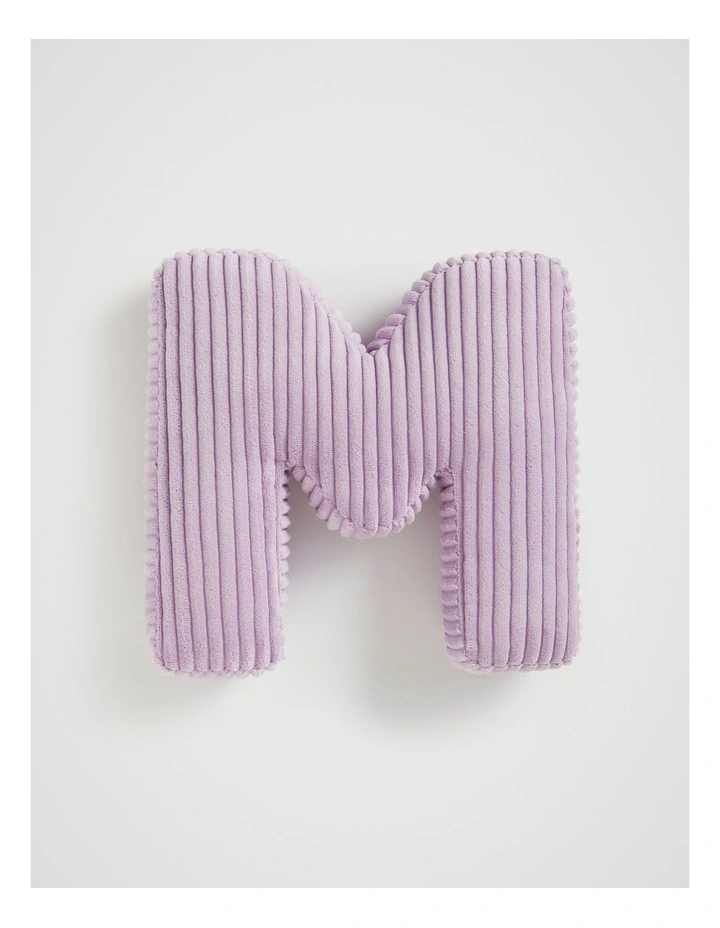 Orchid Cord Initial Cushion M in Purple