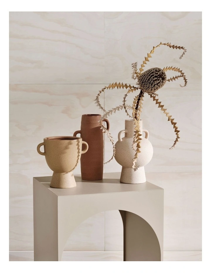 Cora Vase 19cm In Desert Sand