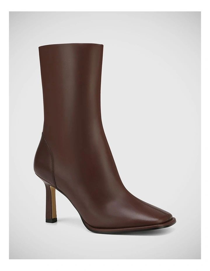 Paltro Leather Ankle Boot in Brown