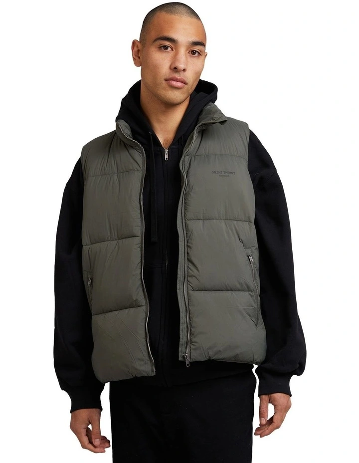 Fade Puffer Vest in Khaki