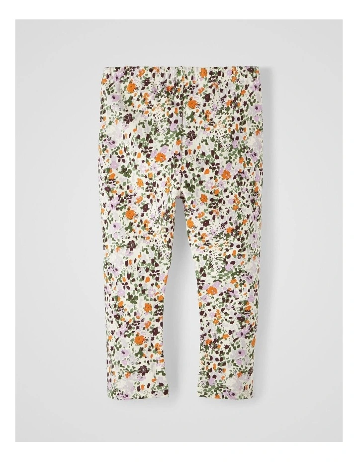 Lucca Floral Leggings in Buttercream