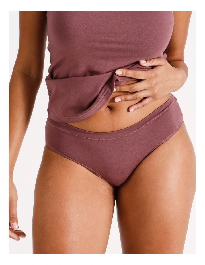 Organic Cotton Bikini in Rose Brown