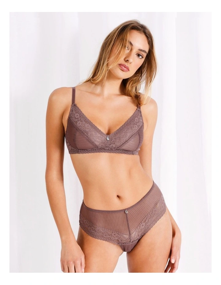 Sienna Lace Bralette in Rose Taupe