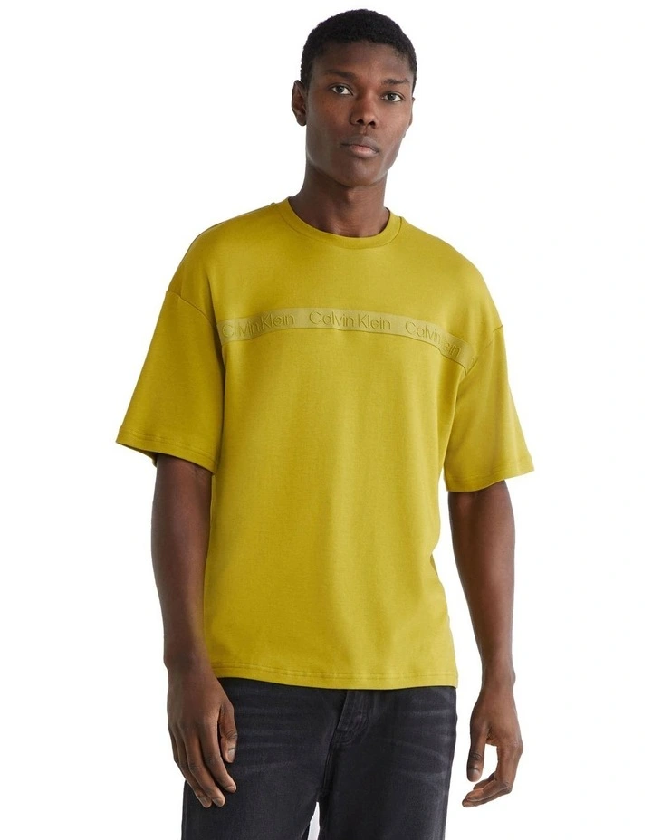 Raised Logo Tape T-Shirt in Green