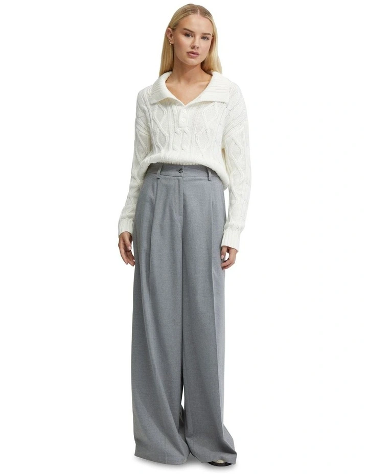Ivy Cable Knit Top in Ivory