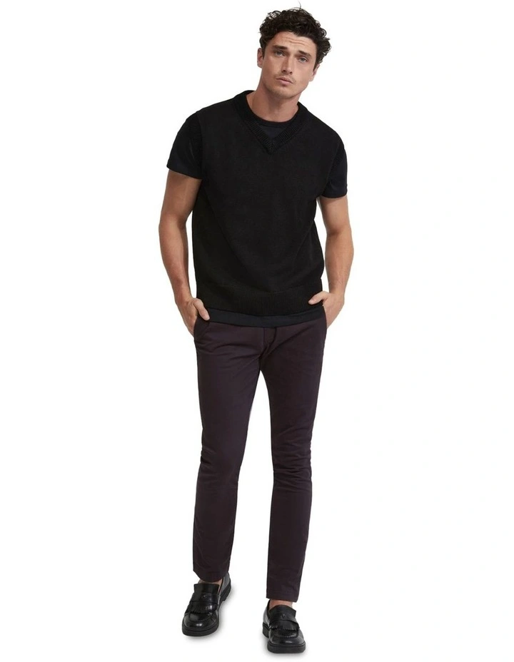Timothee Cotton Vest in Black