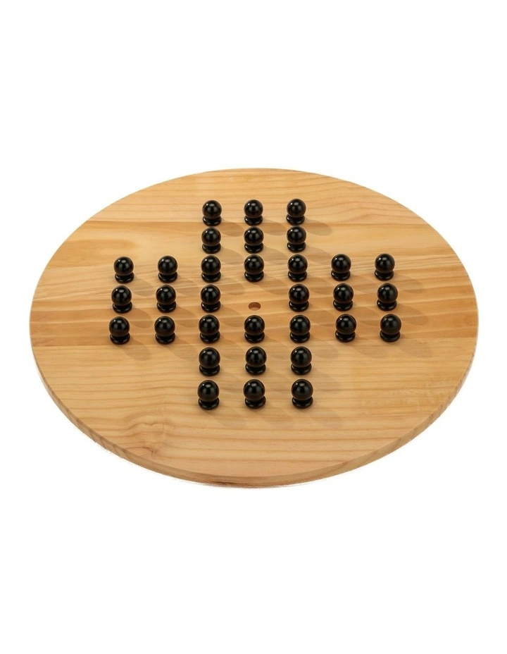 Wooden Giant Chinese Checkers & Solitare Game 60cm Diameter