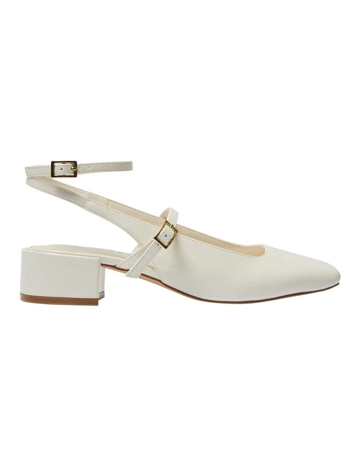 Melody Heeled Shoes in Bone Patent