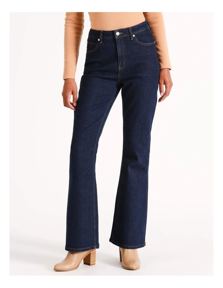 Organic Blend Flare Jean in Indigo