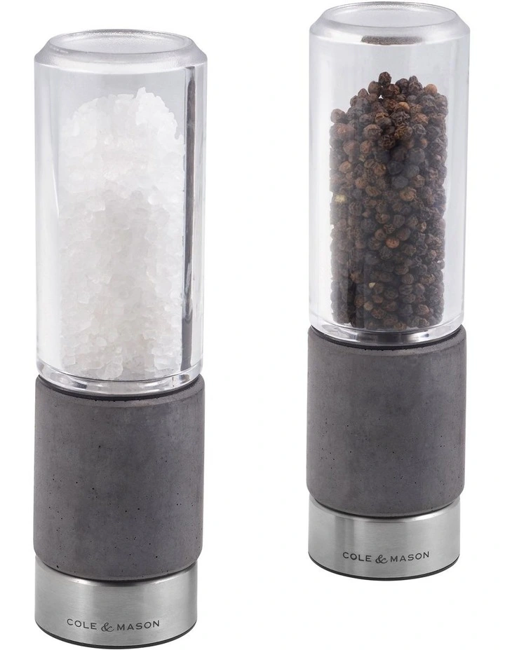 Regent Concrete Seasoning Mill Gift Set in Clear
