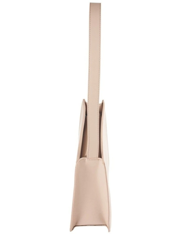 Eleanor Asymmetrical Shoulder Bag in Nude