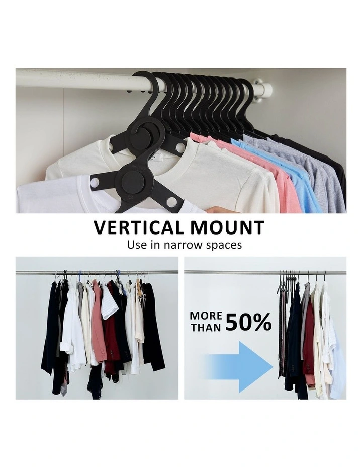 Wing 50 Set Plus Foldable Rack Hanger in Black