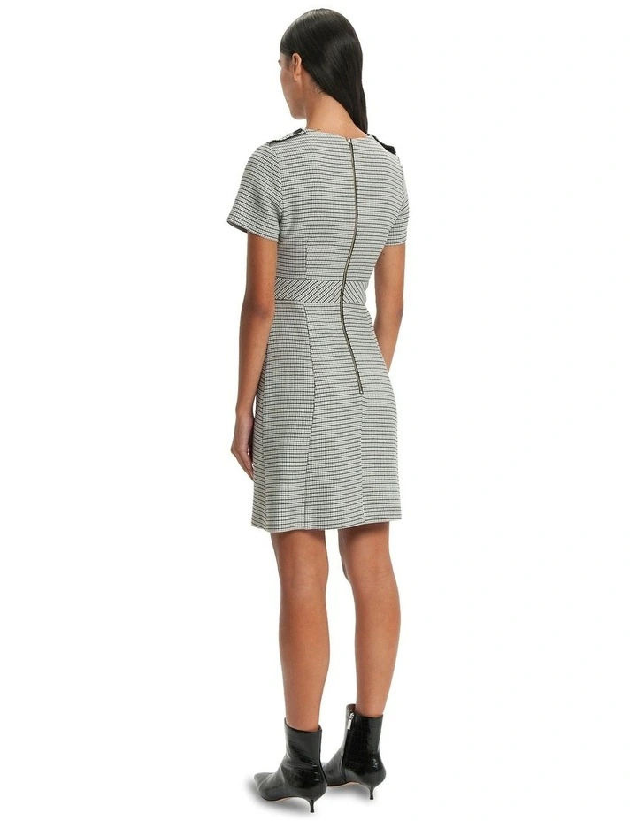 Check Tailored Mini Dress in Grey