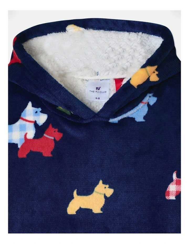 Dogs Oversized Hoodie in Bright Blue