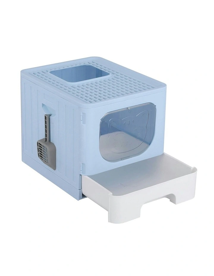 Large Cat Litter Box in Blue