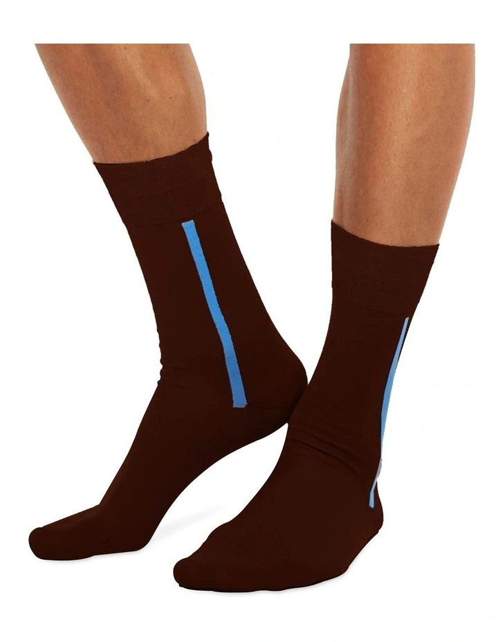 Men's Socks in Dark Brown 10 Pack