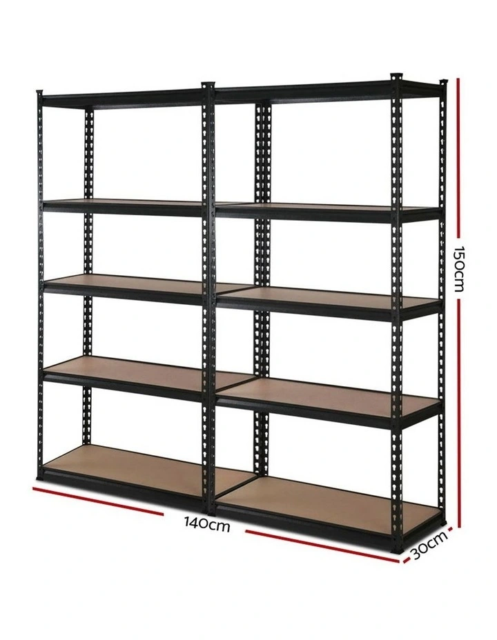 2x1.5M Warehouse Shelving Racking Storage Garage Steel Metal Shelves Rack