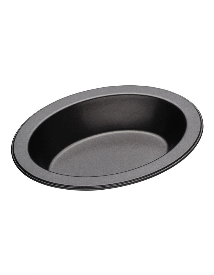 Heavy Base Individual Oval Pie Dish 13cm in Carbon