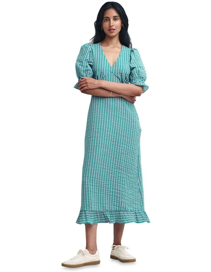 Delilah Midi Dress in Green