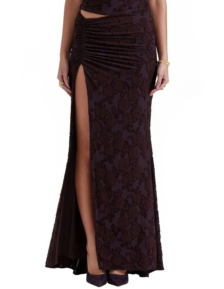Adrielle Midi Skirt in Cocoa