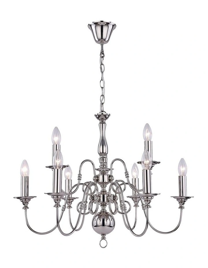 Ganeed Rustic 9-Light Pendant Light Silver