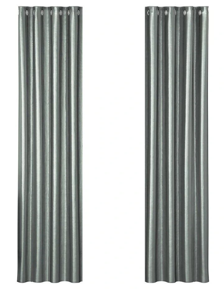 2X Blockout Curtain Eyelet 140x230cm in Grey