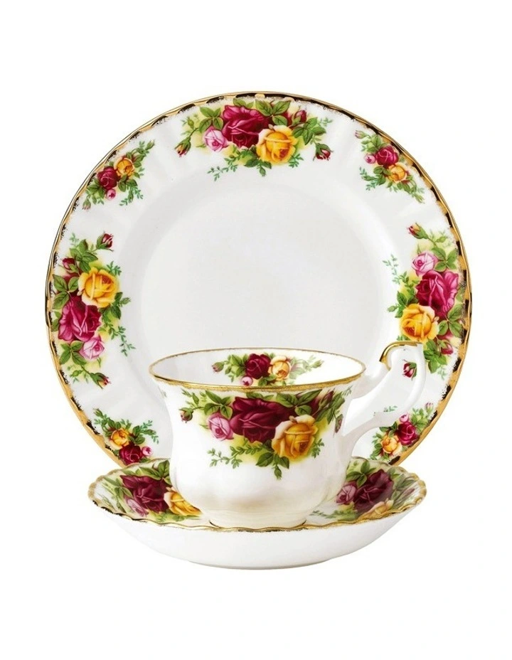 Old Country Roses Cup Saucer & Plate Set