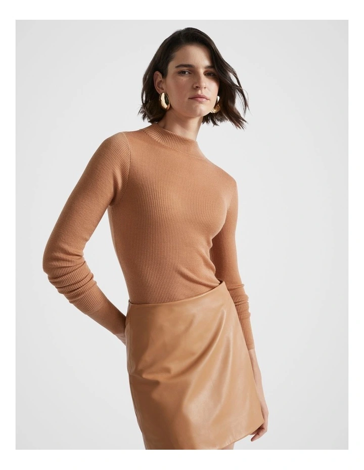 Babywool Rib Top in Fudge