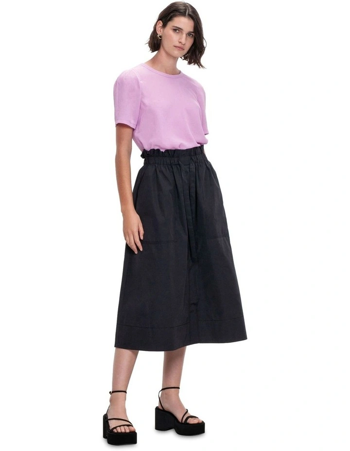 Crepe Georgette Soft Tee in Lilac