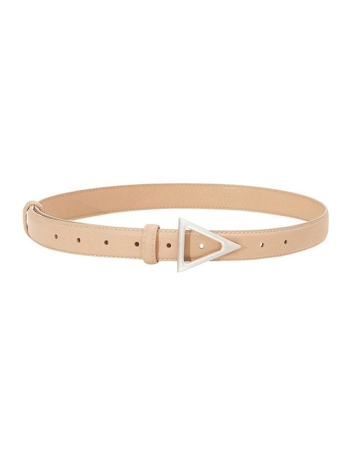 Bermuda Triangle Leather Belt in Cappuccino