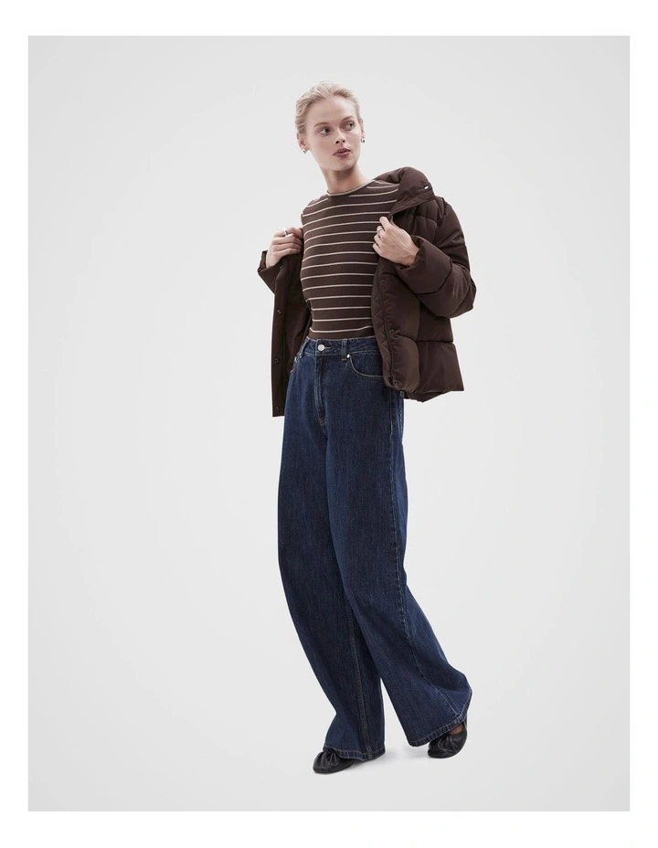 The Essential Ribbed Tee in Chocolate