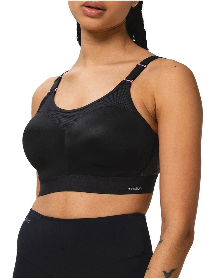 Triaction Control Lite Minimiser Sports Bra in Black