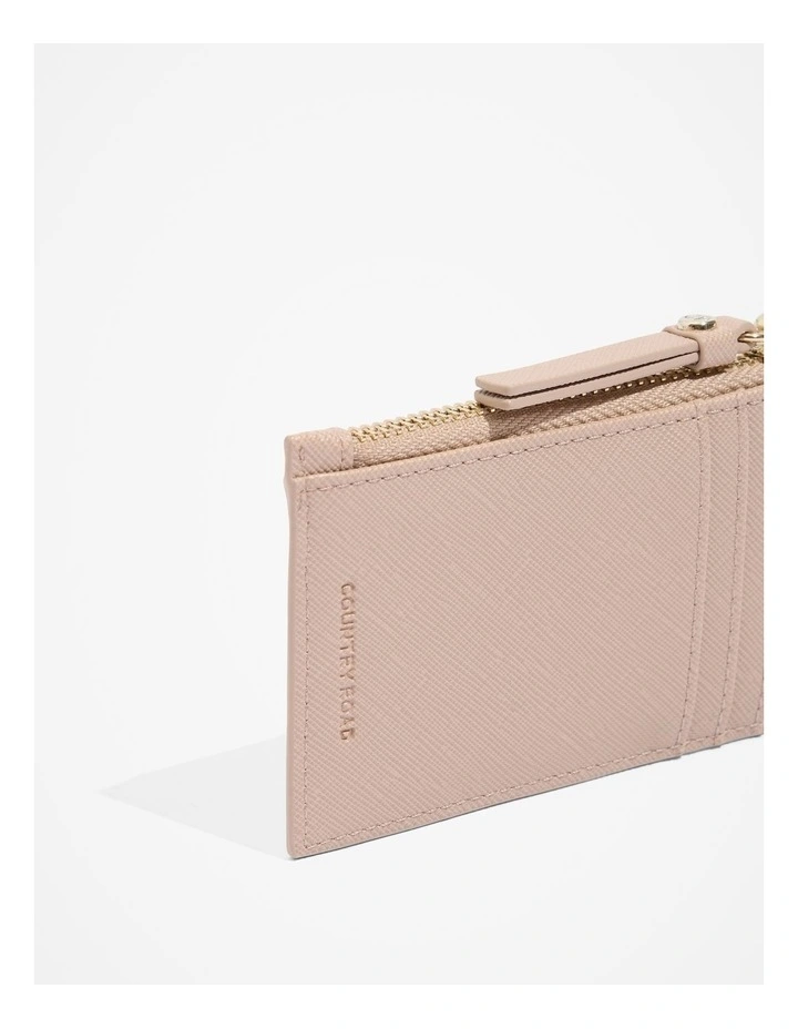 Branded Credit Card Purse in Sand