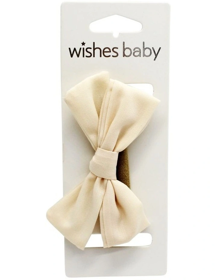 Basic Cotton Bow in Cream
