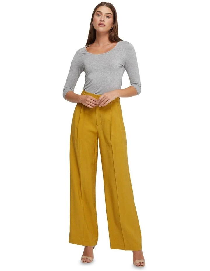 Delilah Scoop Neck Knit Top in Grey