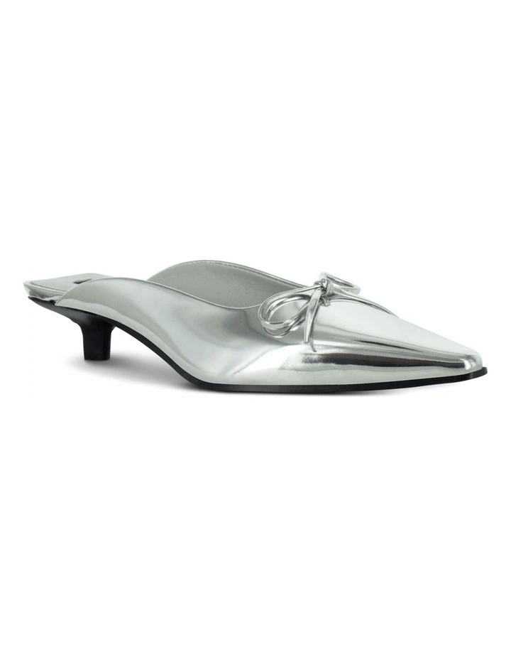 Fenton II Mules in Silver