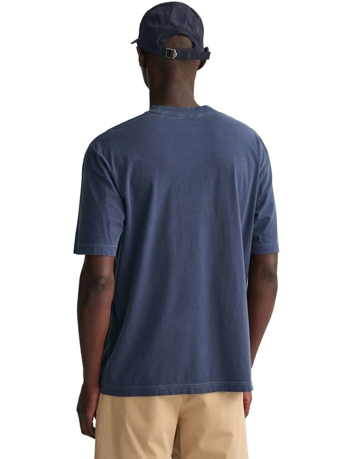 Sunfaded GANT USA T-shirt in Evening Blue